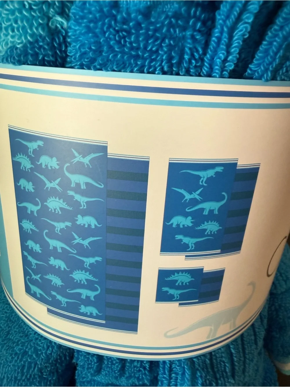 Blue Dinosaur Bath Towel Set 6 piece set NWT